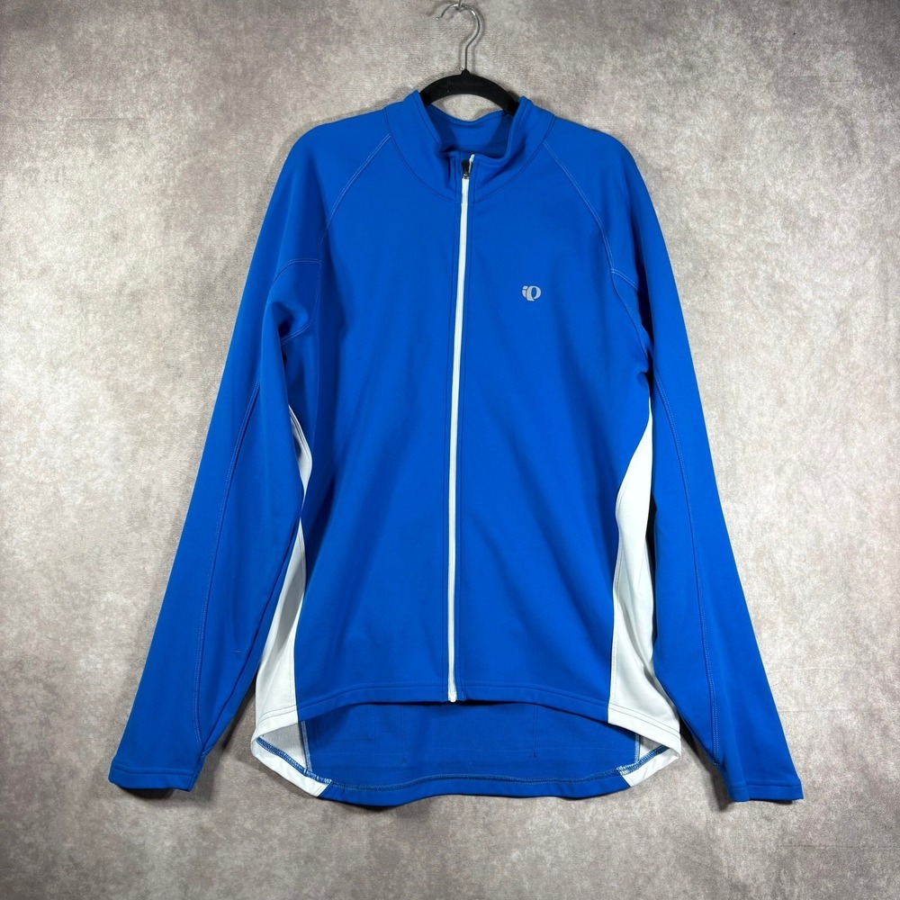 Pearl Izumi Select Thermal Cycling Jersey Mens Size XL True Blue Fleece Bike